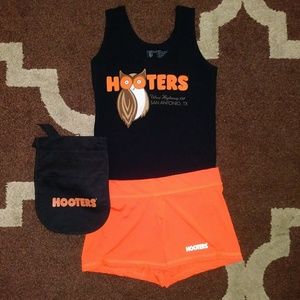 Hooters girl uniform
Orange and Black set